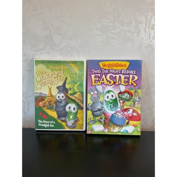 VeggieTales DVD Set Twas The Night Before Easter & The Wonderful Wizard Of Has - Picture 1 of 5